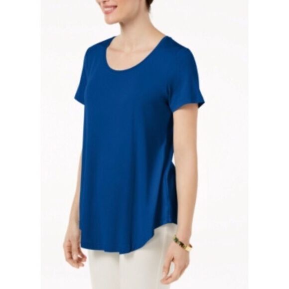 JM Collection Scoop-Neck Top women’s size Small NWT - Picture 1 of 4